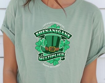 Shenanigans Multiplier - St. Patty's Day Group Shirts for Saint Patrick's Day Shenanigans Crew Matching St Patricks Day tshirts