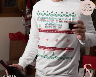 Christmas Crew Ugly Sweater Sweatshirt Matching Family Christmas Shirts Work Group Christmas Party Shirts Team Shirts Matching Couples Xmas