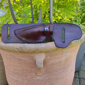 Custom leather knife sheath  message me to order yours custom made