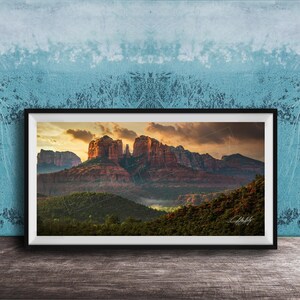 Cathedral Rock, Sedona Dawn Vista / Arizona Cliff - Decorazioni sacre / Collina degli innamorati