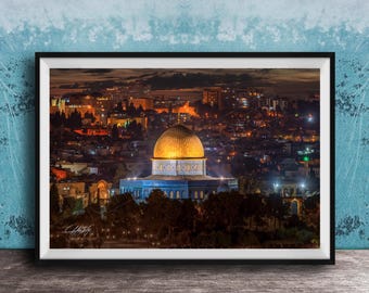Jerusalem Wall Decor: Dome of the Rock - Holy Land Photo Print