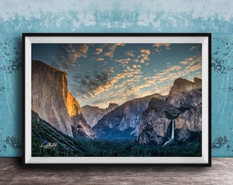 Yosemite Tunnel View Print: Sunrise Over Half Dome and El Capitan
