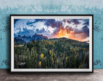 Aspen Fall Wall Art: San Juan Mountains Landscape Canvas