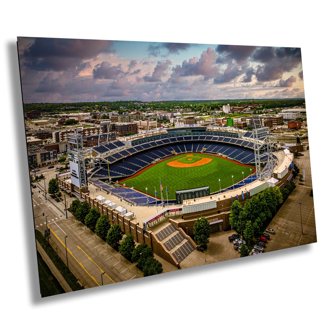 Charles Schwab Field, Omaha, Nebraska au lever/coucher du soleil