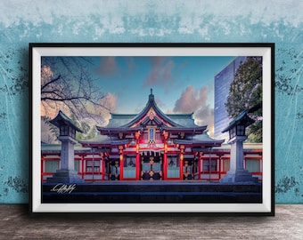 Tokyo Hie-Jinja Shrine Photo: Sunrise Calm, Serene Wall Art
