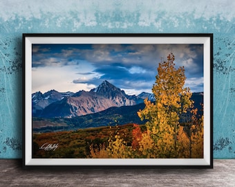 San Juan Mountains Aspen Wall Art, Autumn Colors (Canvas Print)
