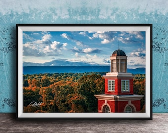 Maryville Historic City Poster: Autumn Sunrise Over Smoky Mountains