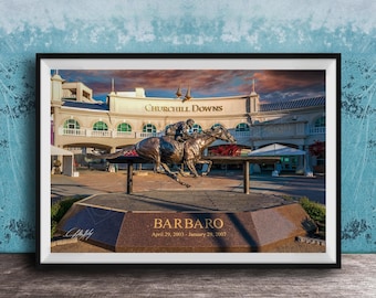 Barbaro Statue Photo Print - Louisville Horse Racing Wall Decor