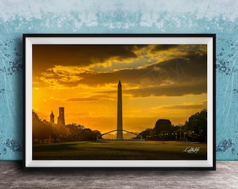 Washington Monument Smithsonian Wall Art: Sunset Over Nation’s Capital