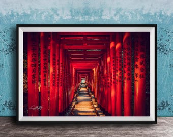 Inari Shrine Print: Hie Jinja Red Gates (Artist Edition)
