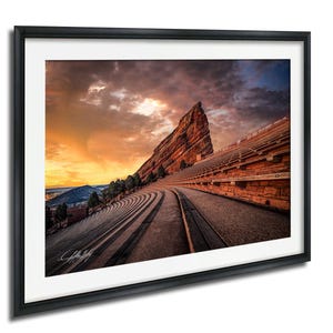 Red Rocks Printable Image Red Rocks Print: Sunrise Landscape - Colorado Amphitheater View - Etsy