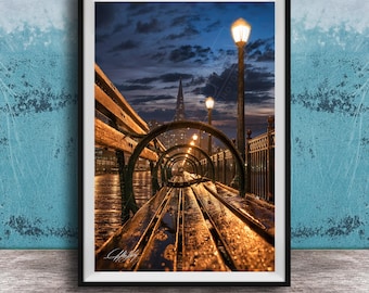 Pier 7 San Francisco Print: Travel Wall Art (Sunset Glow)