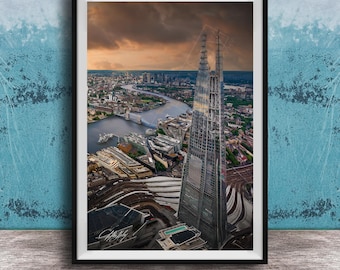 London Skyline Wall Art, Tower Bridge Sunset (Made to Order Print)