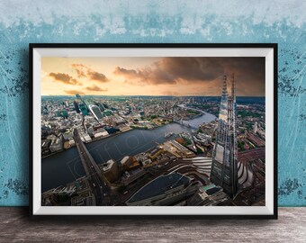 The Shard Wall Art - London's Tower Bridge at Sunset