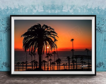 Oceanside Pier Wall Art - Golden Hour Sunset Scene