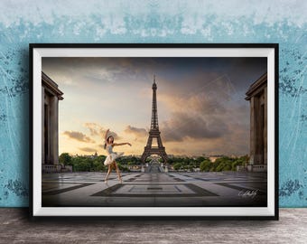 Paris Wall Decor, Ballerina Sunrise | Fine Art Photograph | Trocadéro Lightscape
