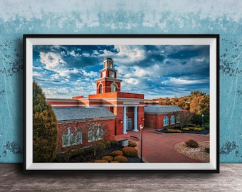 Maryville Wall Art Print: Autumn Sunrise - Red Brick Municipal Building