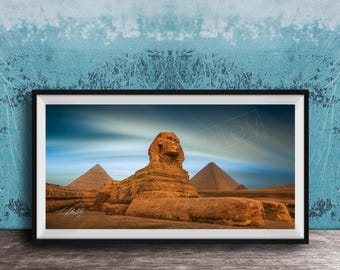 Sphinx, Giza Pyramids Sunset Print Fine Art Photography