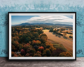 Golf Course Wall Art: East Tennessee Landscape (Framed Print)