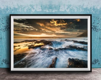 Thor's Well Landscape Print - Oregon Coast Sunrise