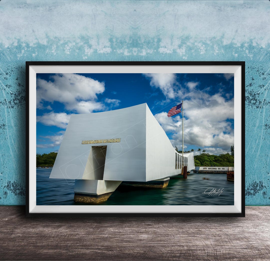 USS Arizona Memorial, Pearl Harbor Tribute Print | Hawaiian Sun