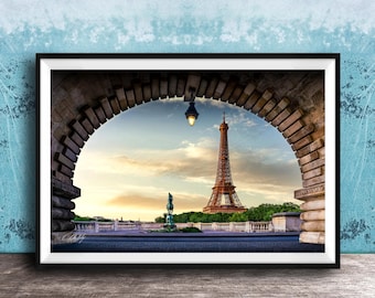 Eiffel Tower, Sunrise Paris Photo | Pont De Bir Hakeim | Romantic Seine View
