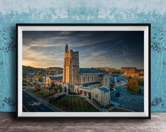 Church Street Methodist Wall Art: Autumn Leaves, Tennessee River View
