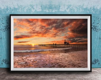 Oceanside Pier Photograph: Coastal Sunset in Southern California