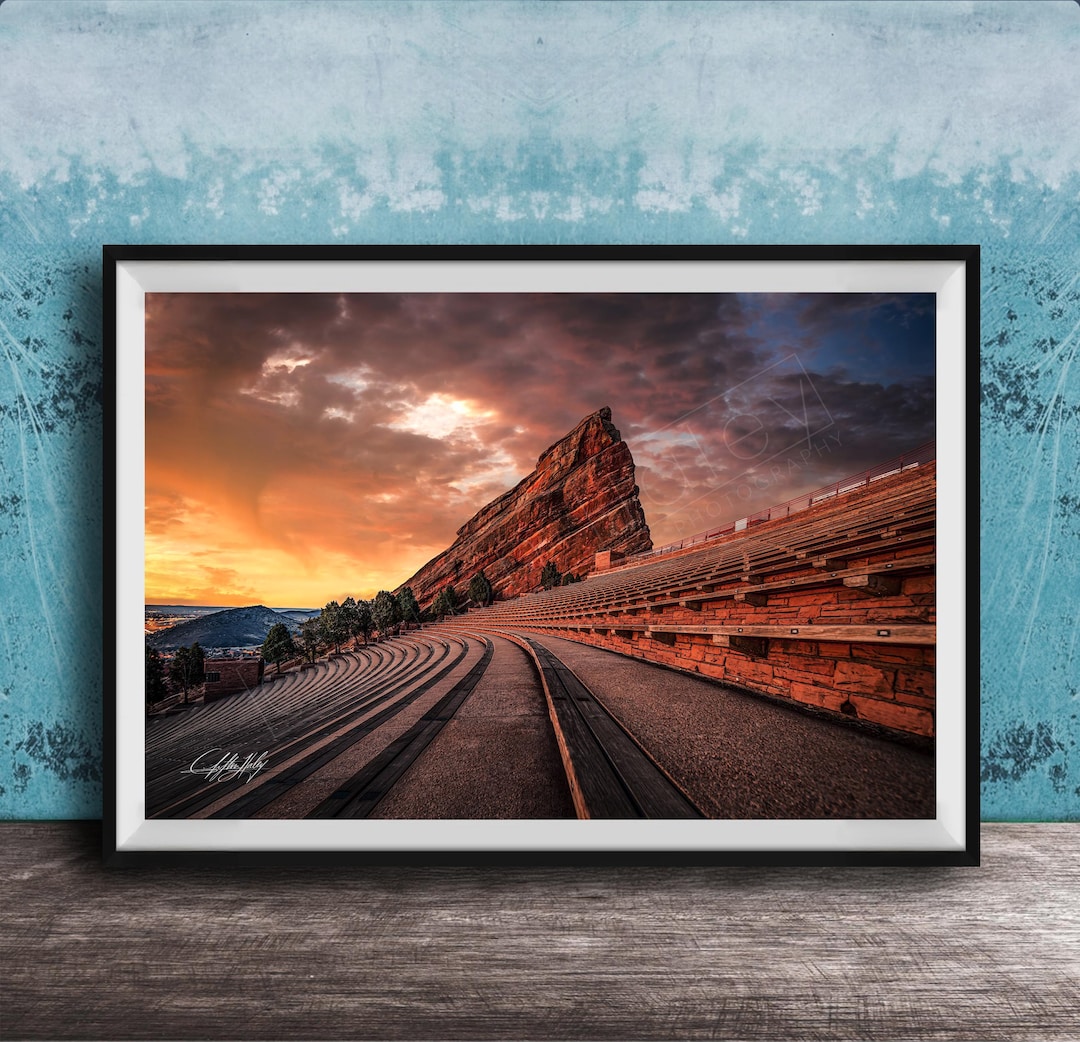 Red Rocks Amphitheater sunrise print