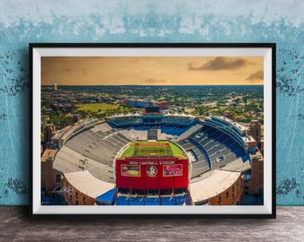 Florida State Stadium Wall Art: Doak Campbell Sunset - Seminoles Decor