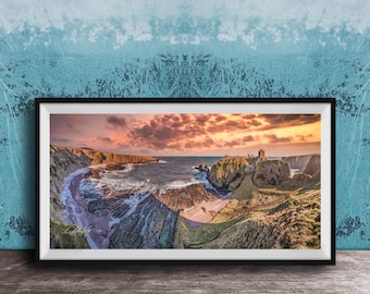 Dunnottar Castle Wall Art: Dramatic Stonehaven Cliffs at Sunset