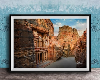 Petra Jordan Sunrise Print, The Rose City, Desert Fine Art Photography