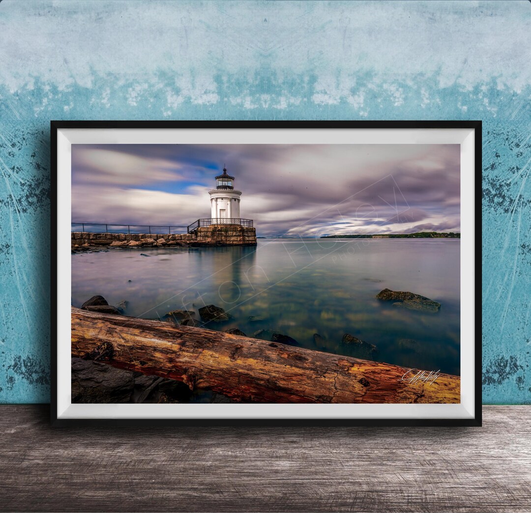 Bug Head Lighthouse Print: Portland Maine Coastal Wall Art - Etsy