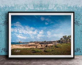 Caesarea Sunset Print - Israel Seascape Wall Art
