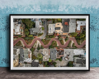 Lombard Street Artwork: San Francisco Landmark (Framed or Canvas)