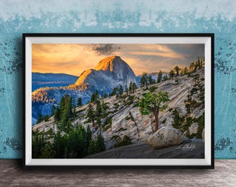 Yosemite Half Dome Print - Sunrise Over Merced River