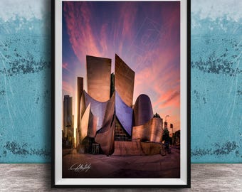 Disney Concert Hall Wall Art - LA Skyline, Photo Print