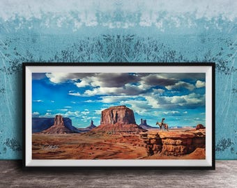 Monument Valley Native Princess Print - Southwestern Desert Scene