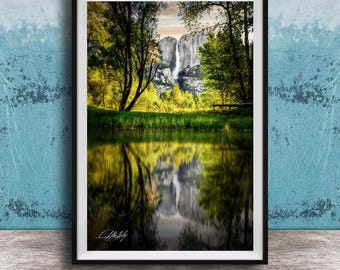 Yosemite Falls Print, Merced Valley Scenic Photography | Fine Art | National Park Decor