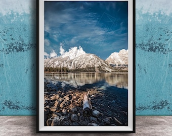 Jenny Lake Canvas Print: Sunrise Reflection, Mountain Landscape