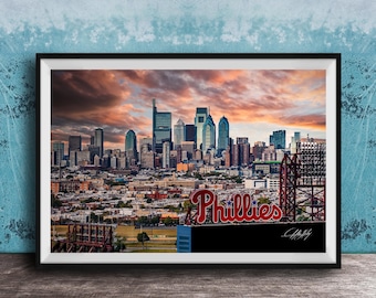 Philadelphia Phillies Wall Art: Citizens Bank Park - City Skyline