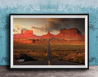 Monument Valley Wall Art: Forest Gump Point Sunrise Landscape