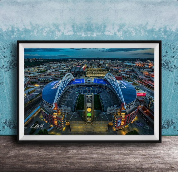 Lumen Field Stadium, Seahawks Mariners Print | Aluminum Metal