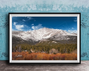 Rocky Mountains Wall Art: Autumn Landscape (Framed or Unframed)