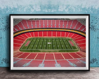 Arrowhead Stadium Wall Art: Chiefs Football at Sunset - Kansas City