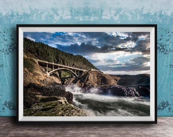 Sprouting Horn Wall Art: Oregon Coast Sunrise Landscape