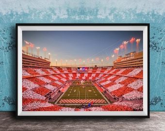 Vols vs Florida Gators Art - Tennessee Football Checkerboard Touchdown Moment