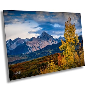 San Juan Mountains Aspen Wall Art, Colorado Landscape, Fall Colors, Autumn Decor, Large Canvas Photo, Mountain Scenery Gift