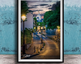 Sacre-Coeur Wall Art: Montmartre Street Photography - Neutral Colors