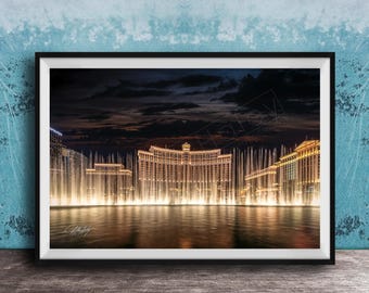 Bellagio Fountain Print: Iconic Vegas Landmark
